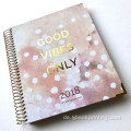 Hardcover Spiral Journal Notebook Planer mit Tasche